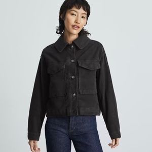 (Fits like a S, actually XXS) Everlane Black Moleskine Jacket